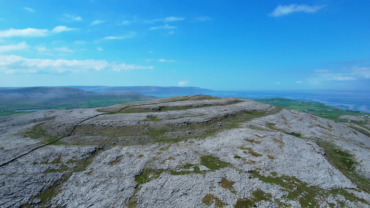 The Burren drone flying over Rocky Mountain landscape Ireland Epic Locations