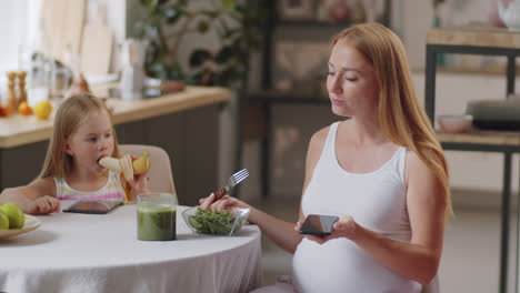 family eating healthy meal together