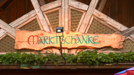 german market entrance sign