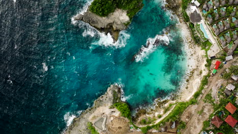 blue lagoon nusa ceningan, lembongan, bali in indonesia