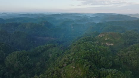 Aerial-view-of-Los-Haitises-National-Park,-Dominican-Republic