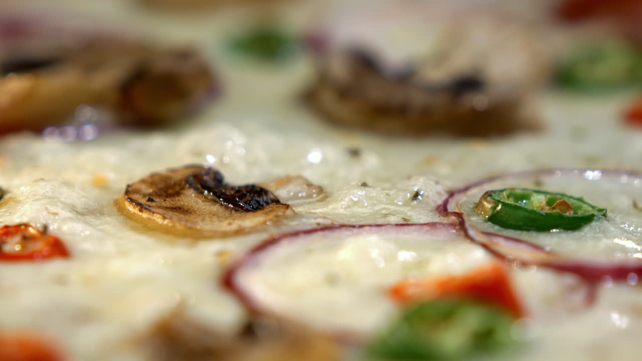 pizza con setas y verduras