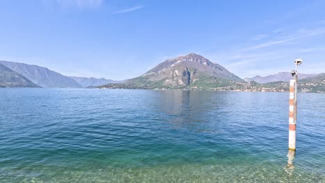 calm lake with mountain backdrop