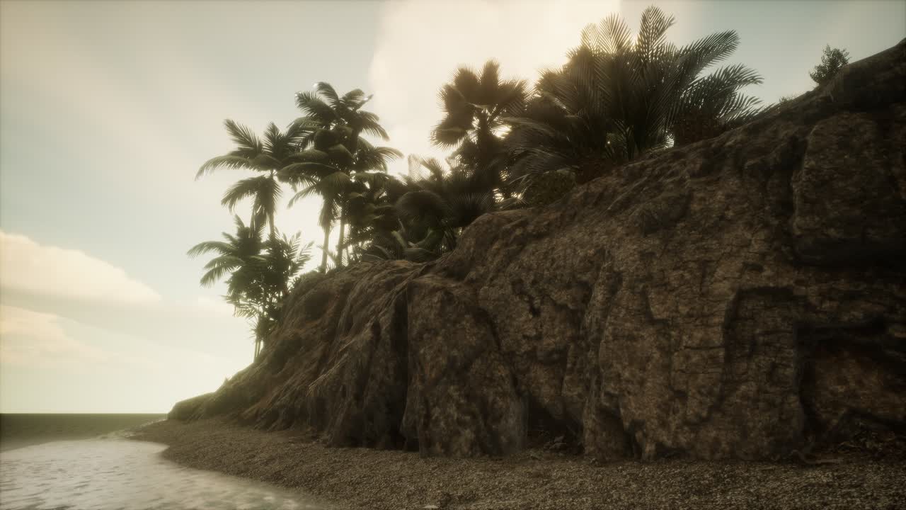 el suave crepúsculo de la increíble playa marina tropical