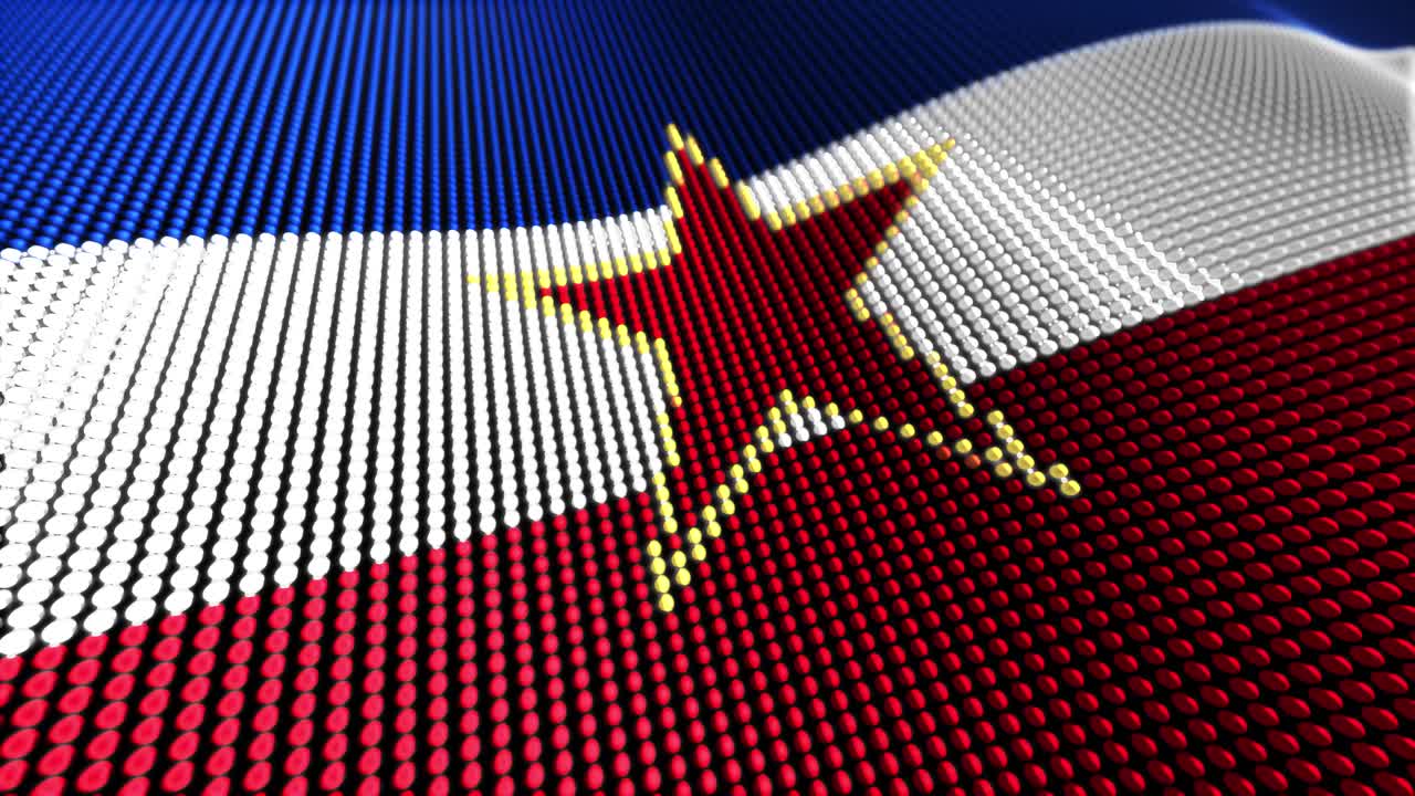 유고슬라비아 모션 입자 플래그 4k