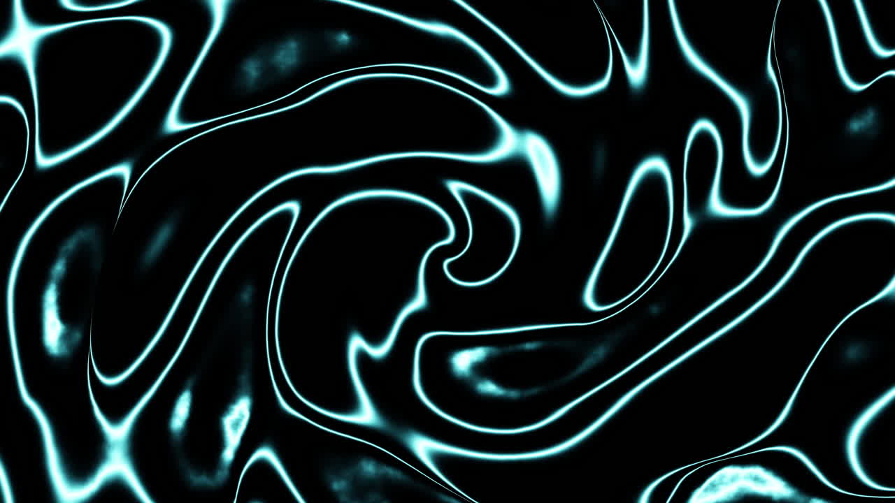 Twisted blue liquid waves pattern on black gradient