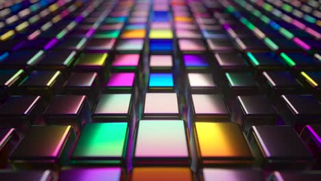 abstract colorful metallic cubes