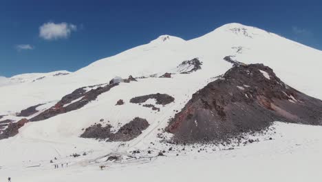 mount elbrus summit and alpine scenery