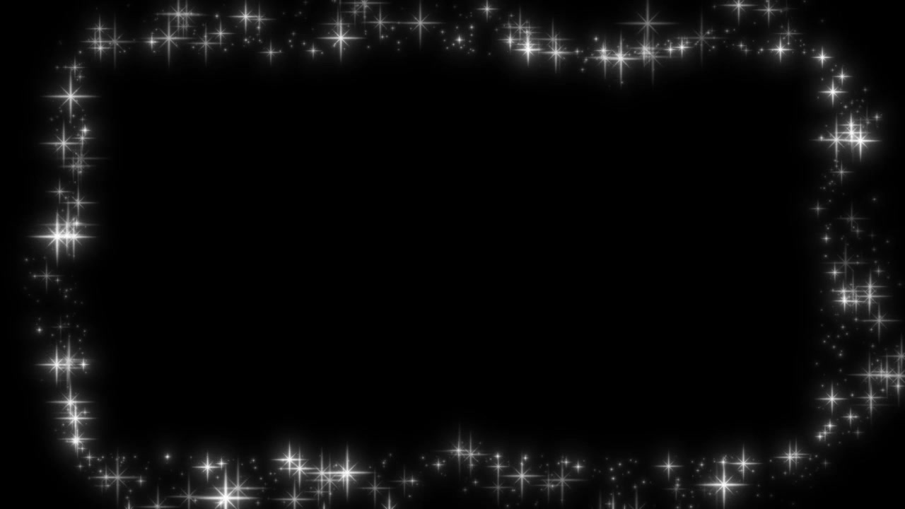 黒い背景に浮かぶ四角い粒子の星屑アニメーション