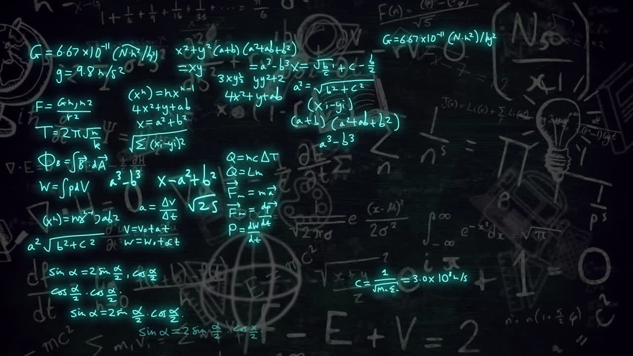 animación del procesamiento de datos científicos sobre un fondo oscuro