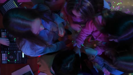teenage party with dj