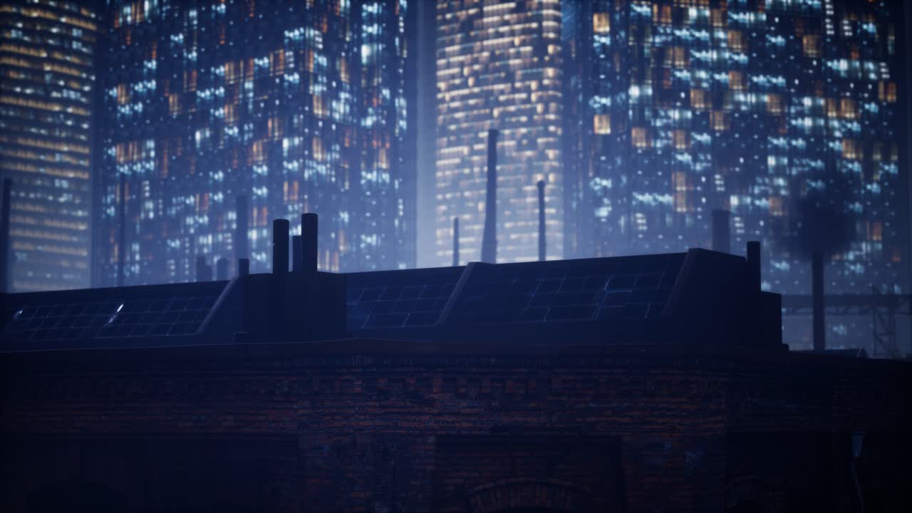 rascacielos de centros de negocios y tuberías de fábricas que contaminan el aire