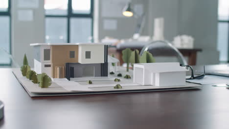 architectural model on office table