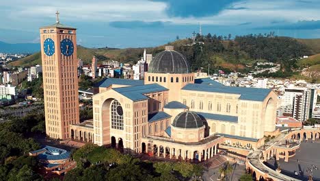 aerial view of the sanctuary of nossa senhora aparecida, aparecida, sao paulo, brazil. patroness of brazil. church, temple, religion, faith. catholic church. catholic religion. catholic priest.