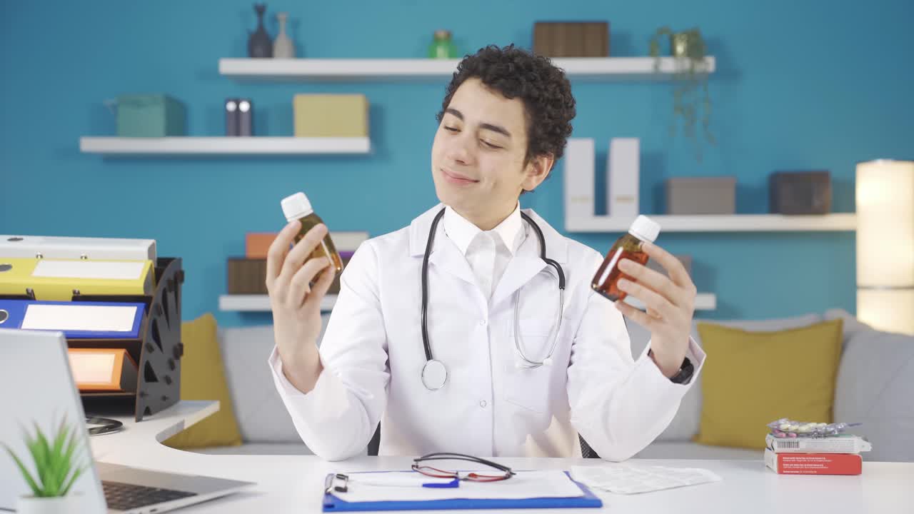 의료복을 입은 소년이 의사인 척하는 것.