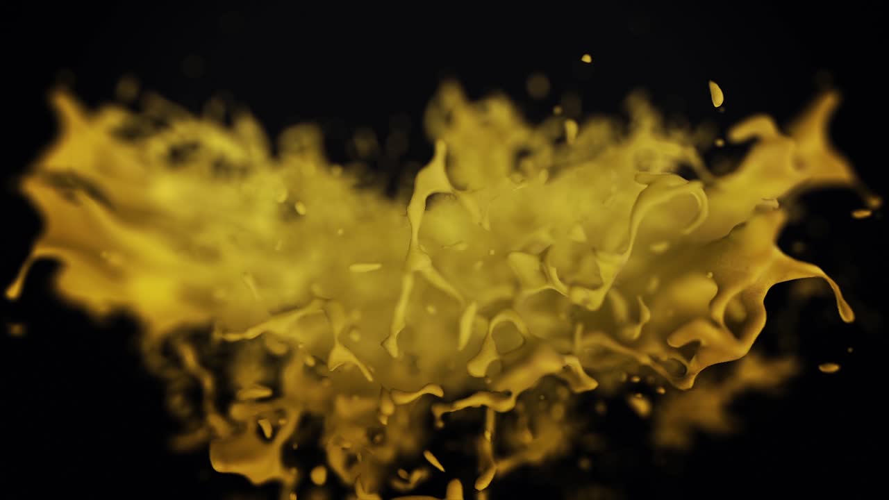 Golden Liquid Splash