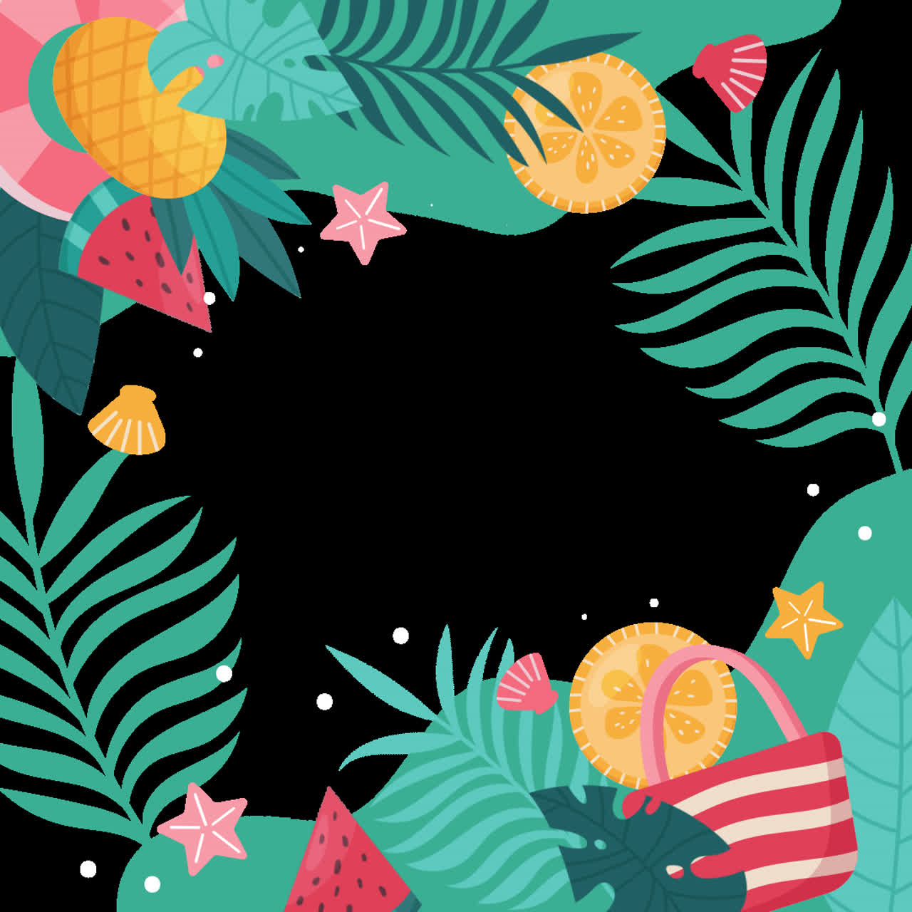 Summer Tropical Border Design