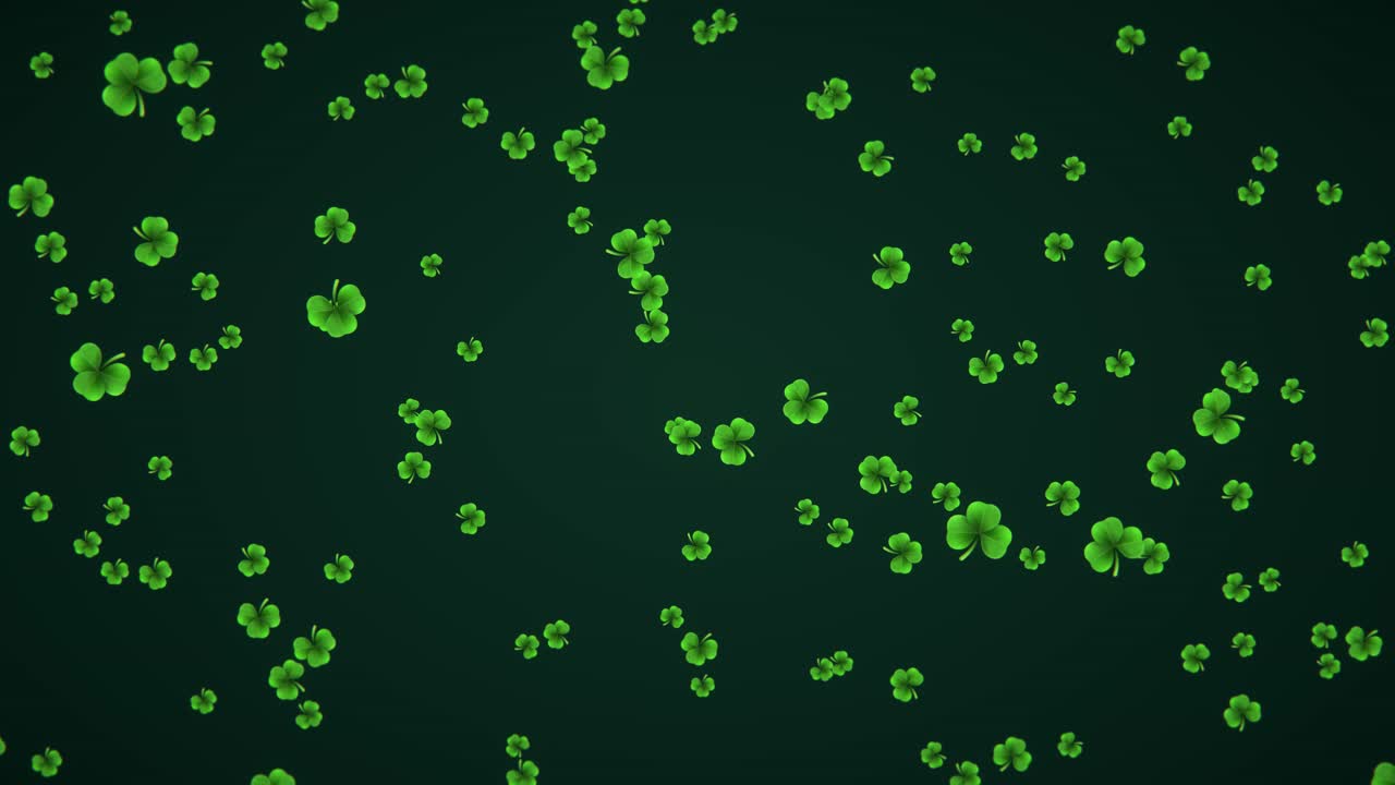 Saint patricks day design with clover leaf grass leaves ireland spring on green background irish