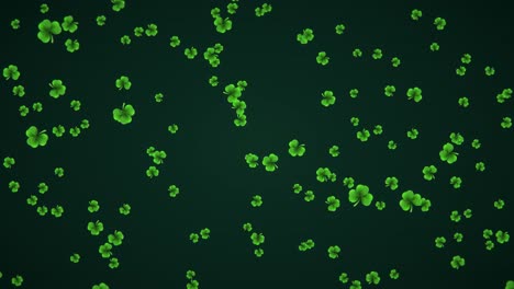 Saint patricks day design with clover leaf grass leaves ireland spring on green background irish