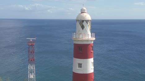Mauritius - Albion - slow right orbit detail view of the lighthouse