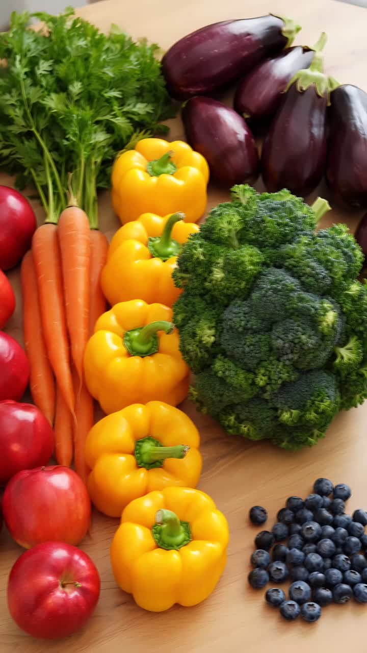 Fresh Organic Fruits and Vegetables 4K