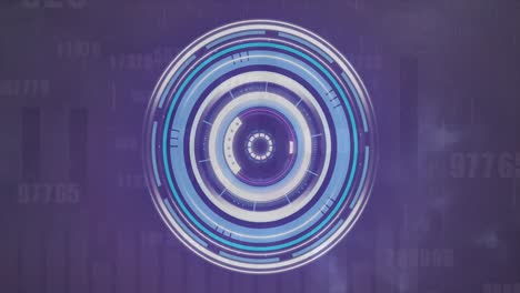 animación del procesamiento de datos sobre el escaneo del alcance