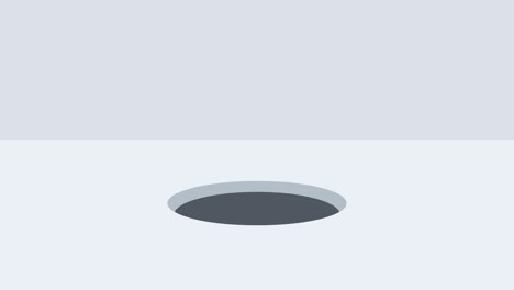 la mujer de negocios cae en el agujero. concepto de riesgo. ilustración de bucle en estilo plano.