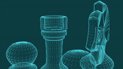 High tech chess wireframe