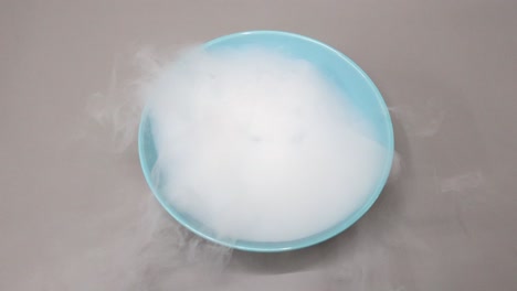 transformación de hielo seco de sólido a gas