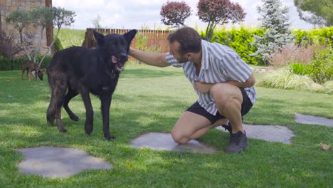 man who loves his dog.