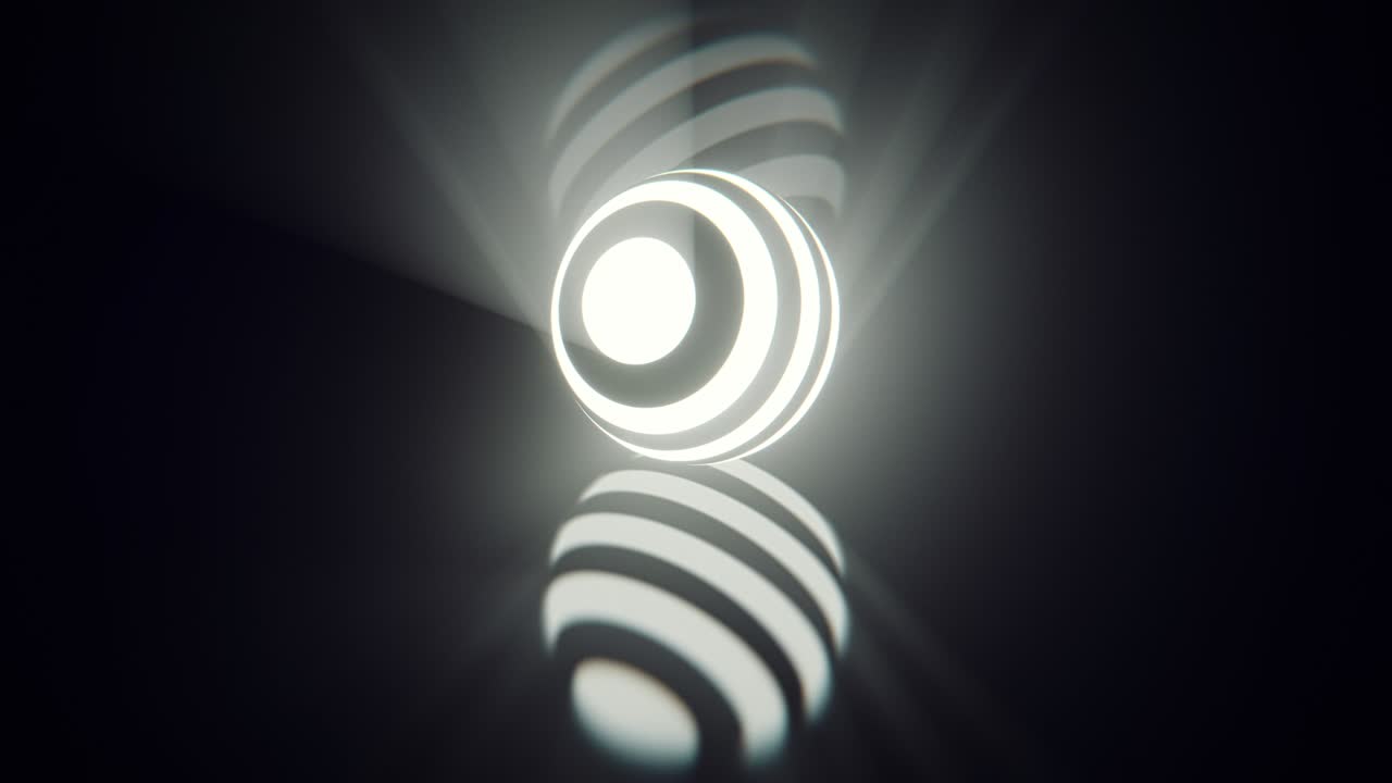 animación abstracta video de stock esférico blanco