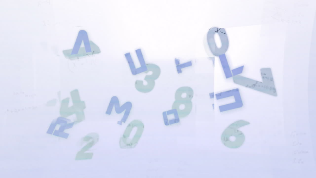 Animation of changing letters over mathematical equations