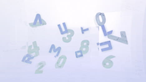 animation of changing letters over mathematical equations