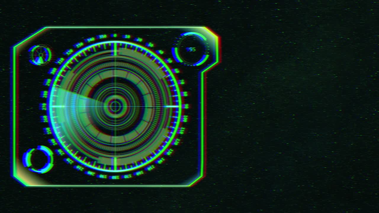 밤하늘 배경에서 빛을 생산하는 회전 메커니즘.