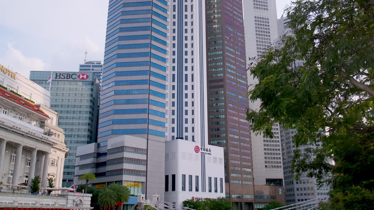 싱가포르 시의 스카이라인