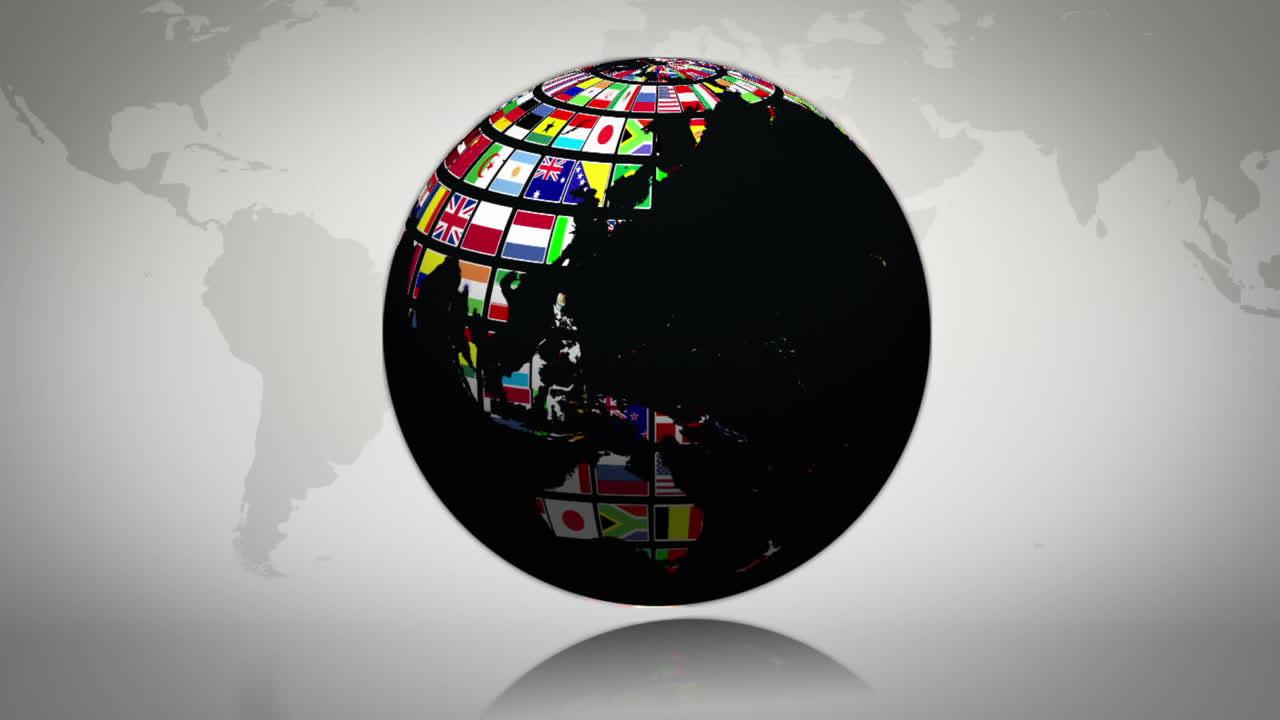 국가의 발으로 만든 지구는 단어 지도를 켜고 있습니다.