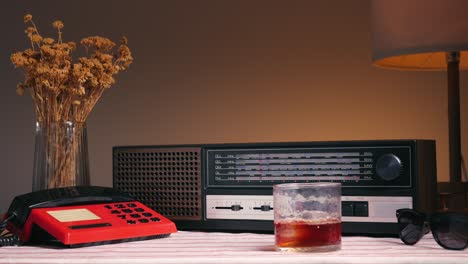 vintage radio and phone