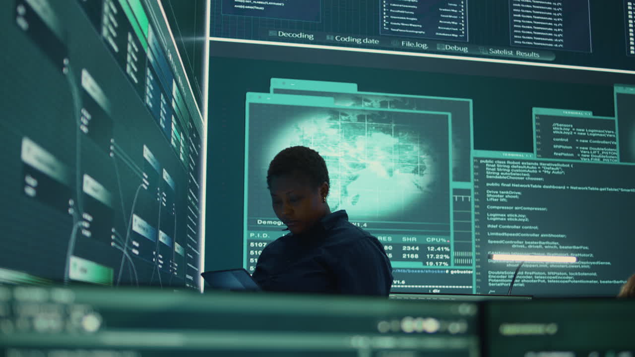 Governmental hacker investigates cyber incidents and monitoring security threats