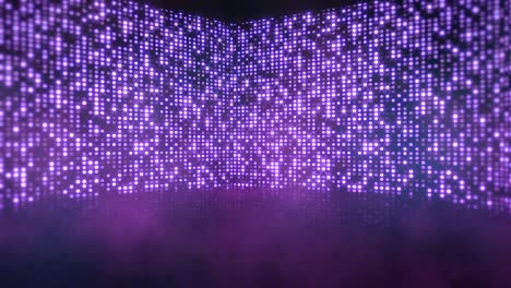 luzes de discoteca de neon roxo no palco