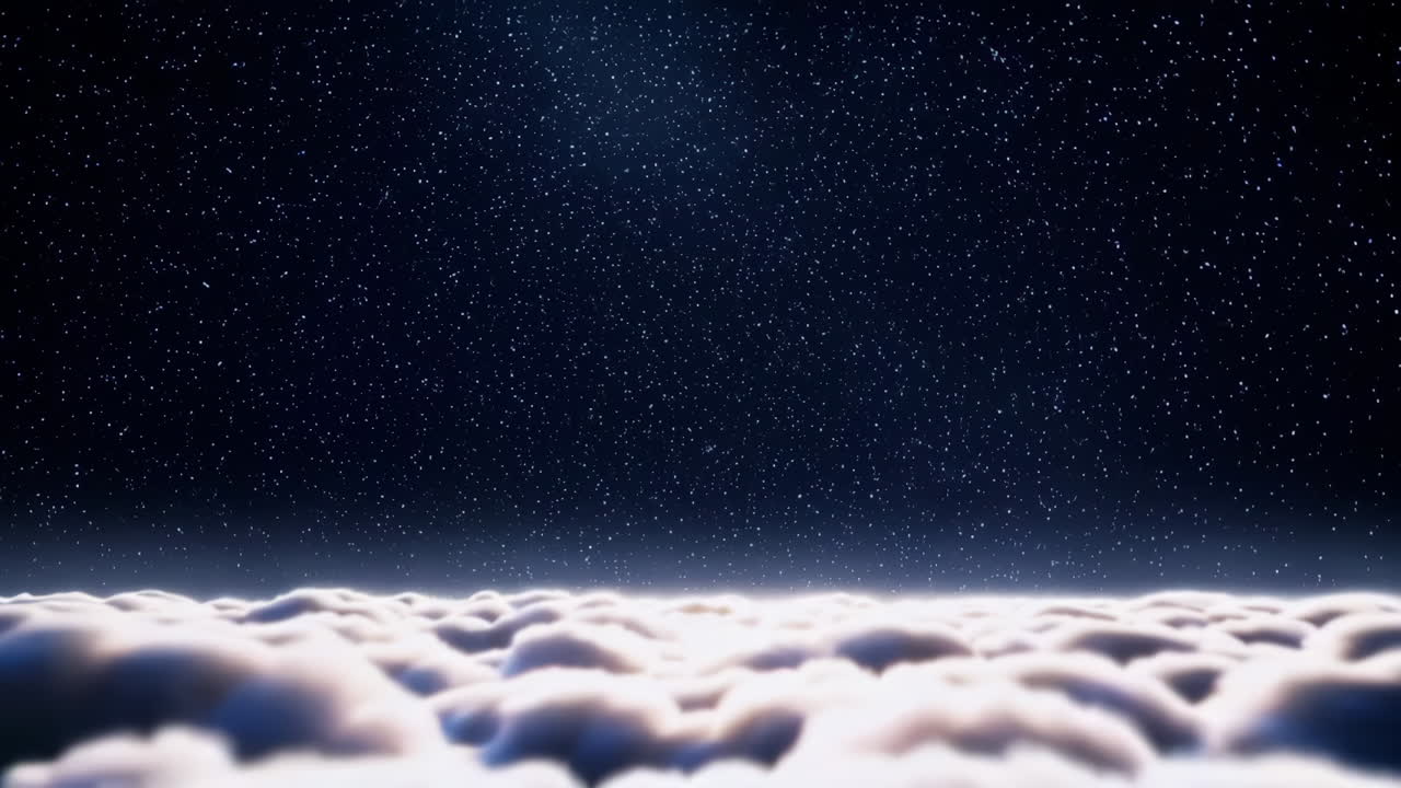 Night Sky Above a Cloud Sea