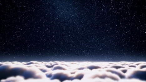 night sky above a cloud sea