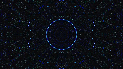 seamless circle. 4k,bright light that arranges subtle color blue movements with dots waves