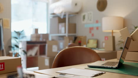 empty office in startup, desk