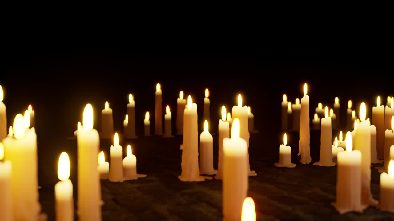 Candele illuminano la celebrazione, scena festiva con candele scintillanti