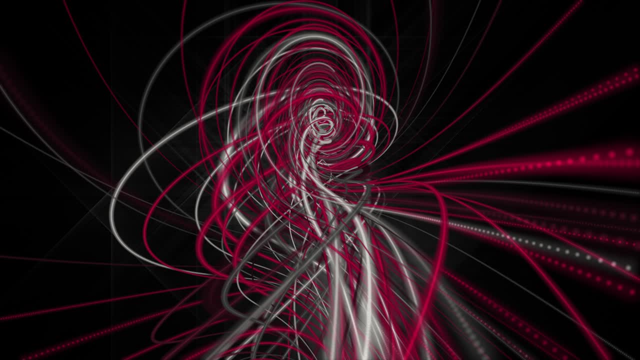 Futuristic animation with particle stripe wave object in slow motion, 4096x2304 loop 4K