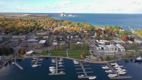 Charlevoix-Michigan-Aerial-4K-Video