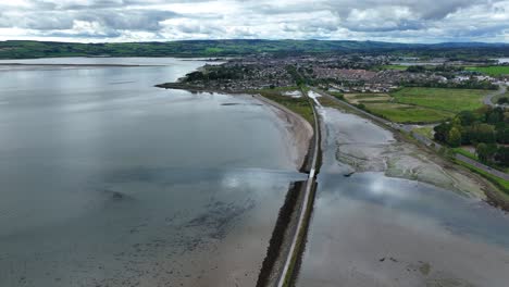 Aerial View of Coastal Town in Ireland