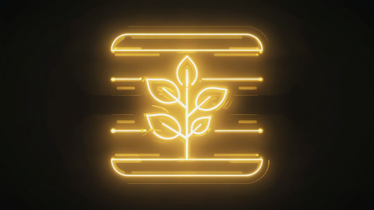 Neon plant icon