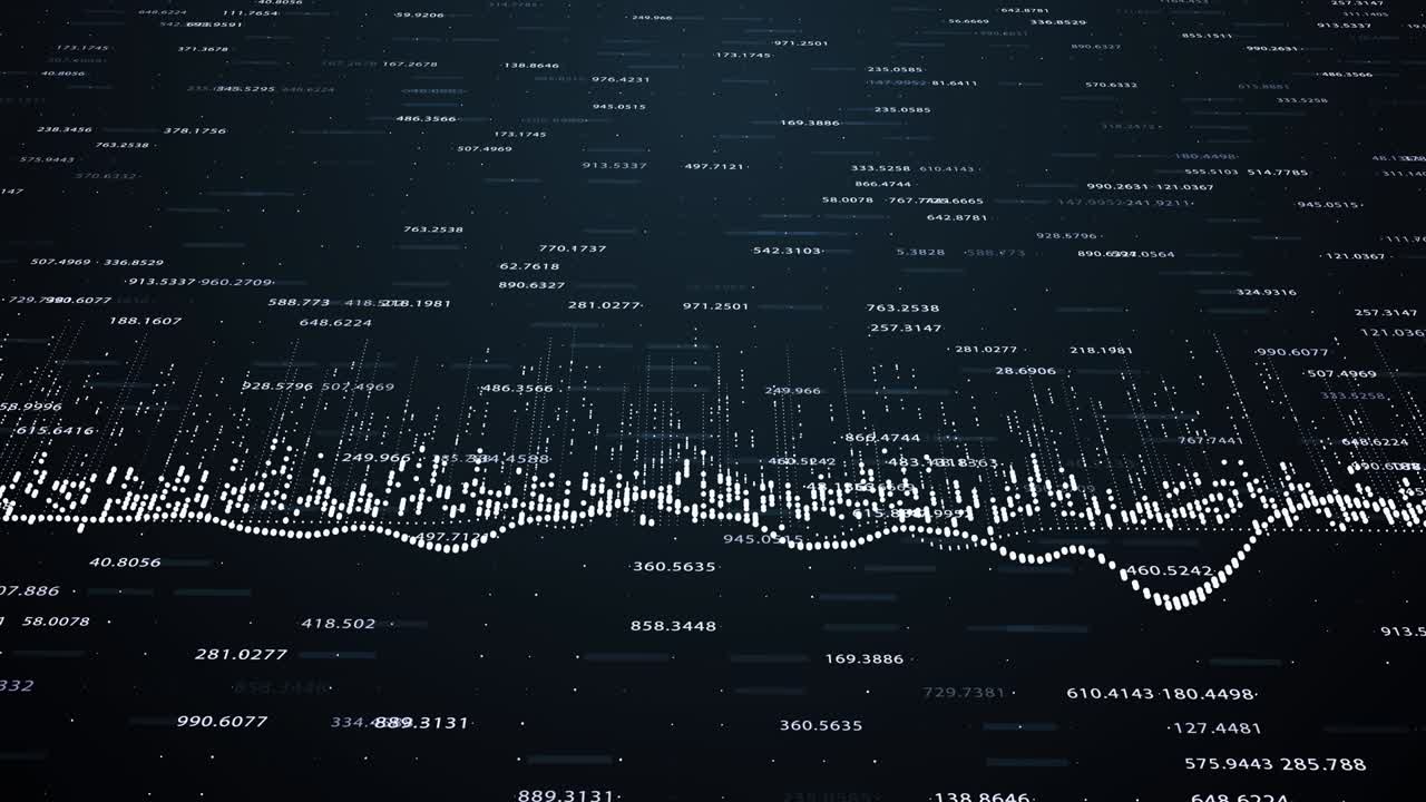Abstract background with animation of growing charts