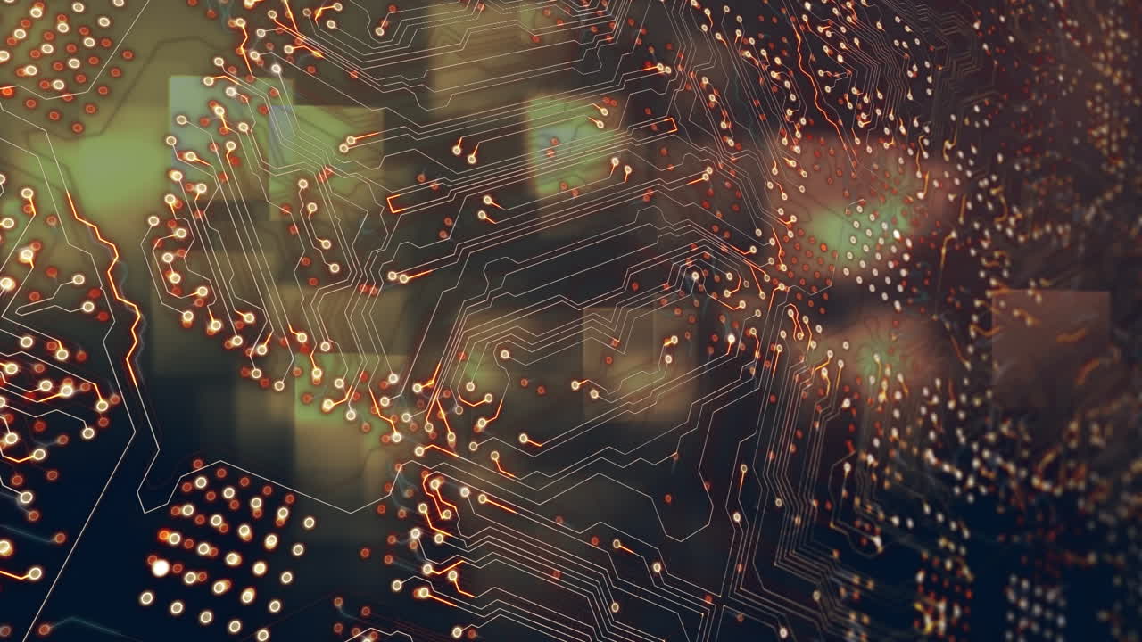 animación del zócalo del procesador sobre un fondo oscuro